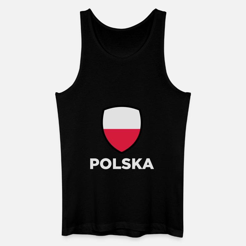 Nationalflagge von Polen - Männer Bio Tank Top - Schwarz