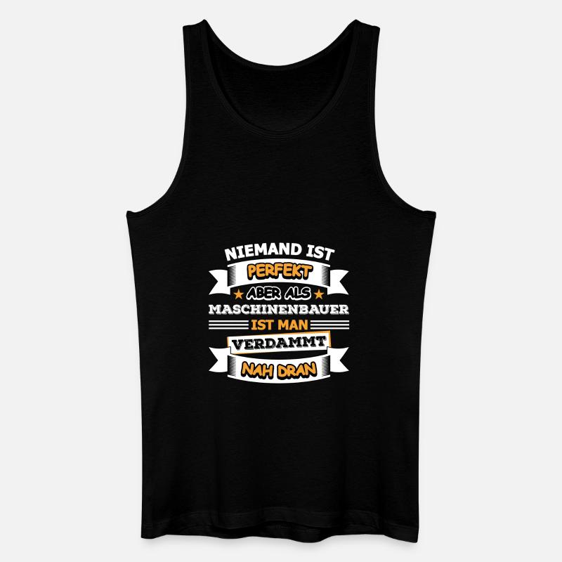 Maschinenbauer - Männer Bio Tank Top - Schwarz