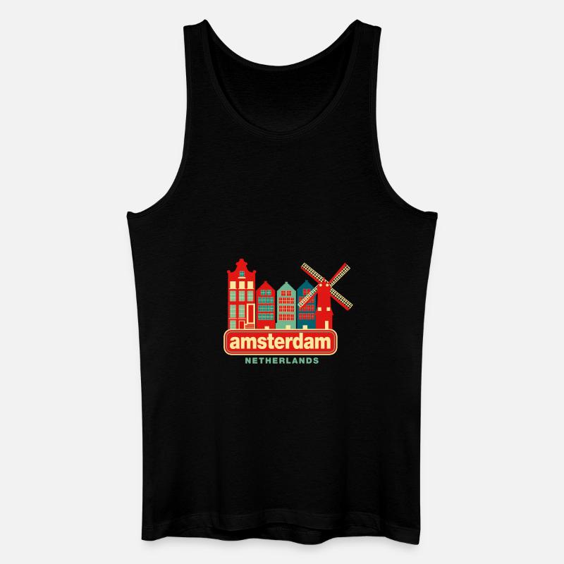 Amsterdam netherlands - Männer Bio Tank Top - Schwarz