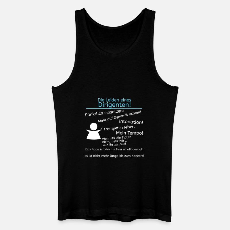 Leiden eines Dirigenten - Männer Bio Tank Top - Schwarz