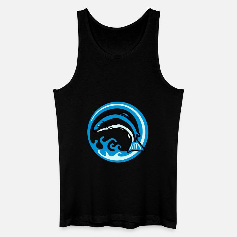 fishing_b_3c - Männer Bio Tank Top - Schwarz