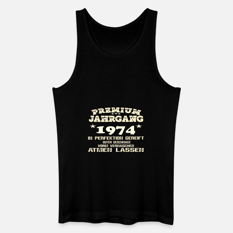 1974 Perfektion gereift - Männer Bio Tank Top - Schwarz