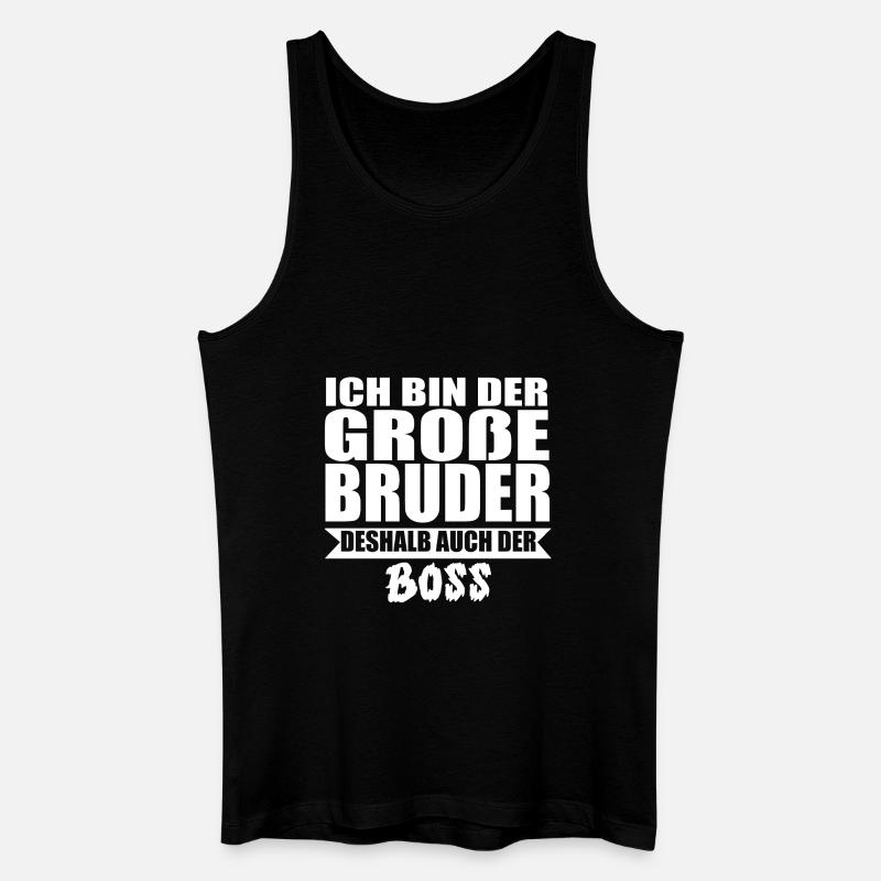 Großer Bruder - Männer Bio Tank Top - Schwarz