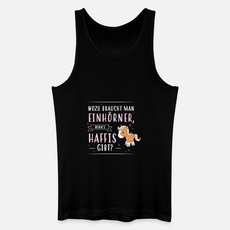 Wozu Einhörner Haflinger - Männer Bio Tank Top - Schwarz
