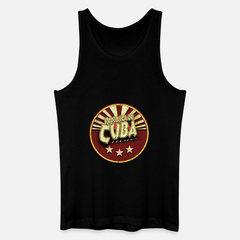 Republica De Cuba Libre (oldstyle) - Männer Bio Tank Top - Schwarz