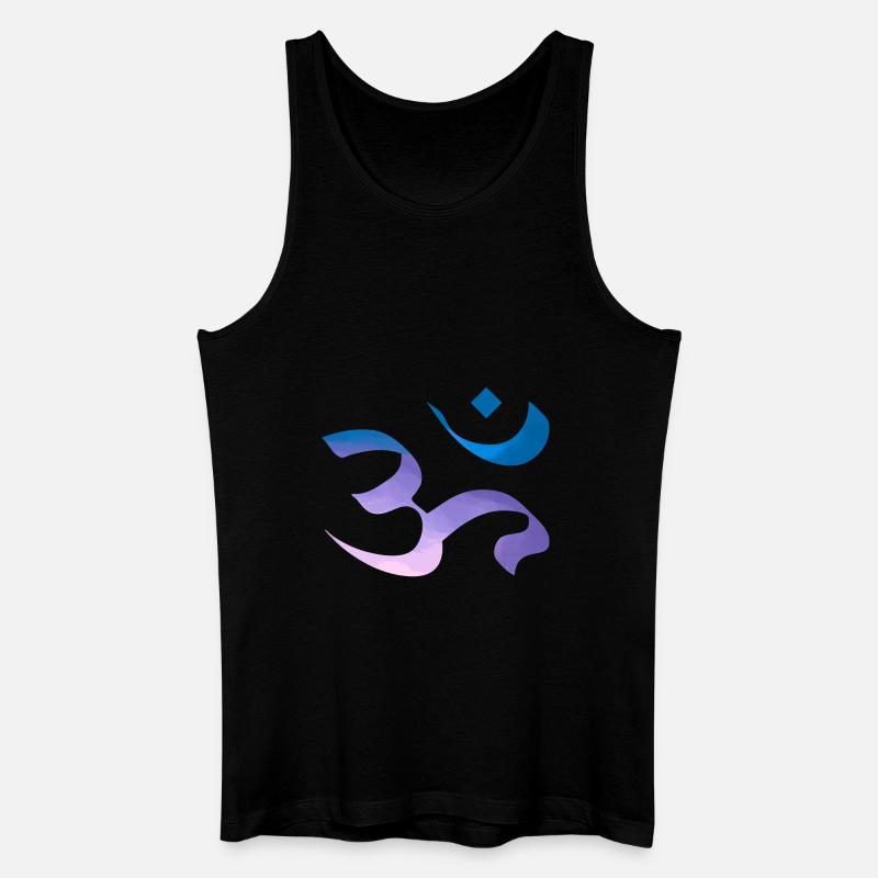 om - Männer Bio Tank Top - Schwarz