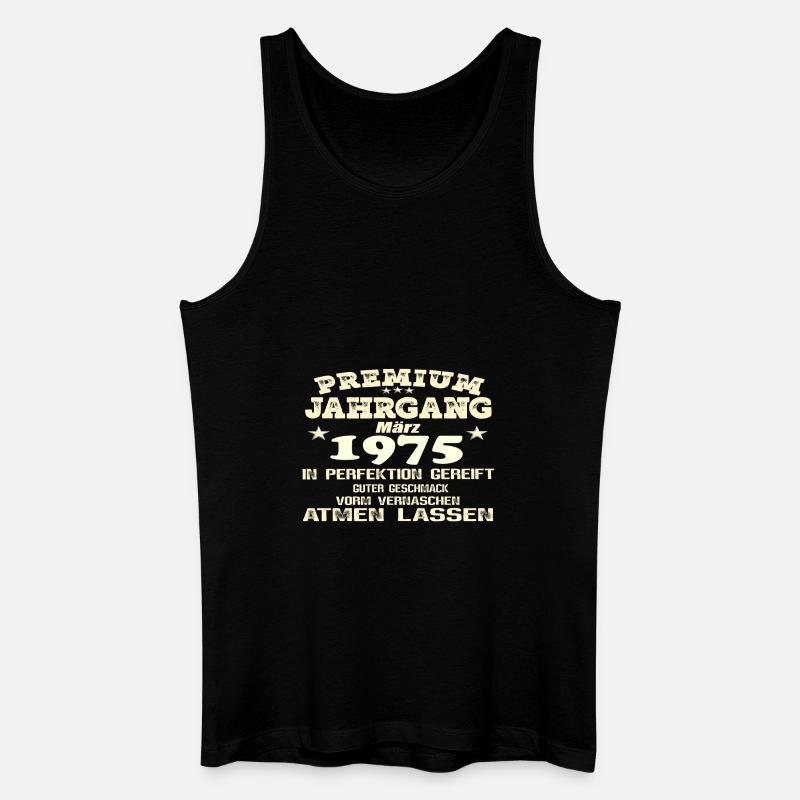 1975 Perfektion - Männer Bio Tank Top - Schwarz