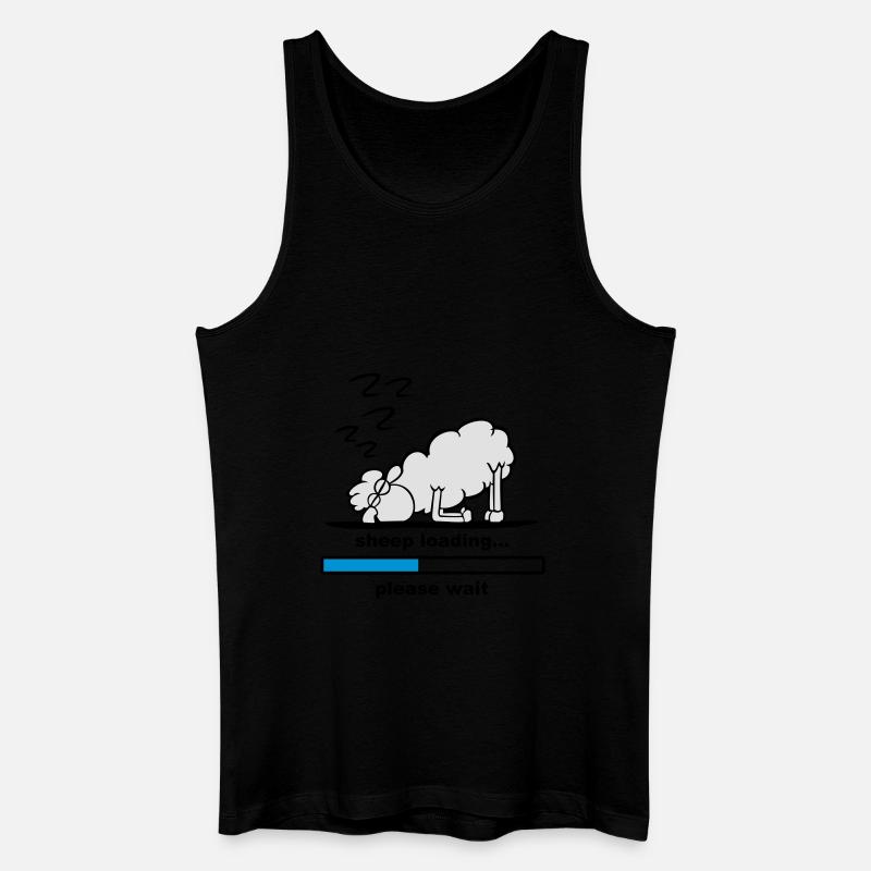 sheep loading - Männer Bio Tank Top - Schwarz