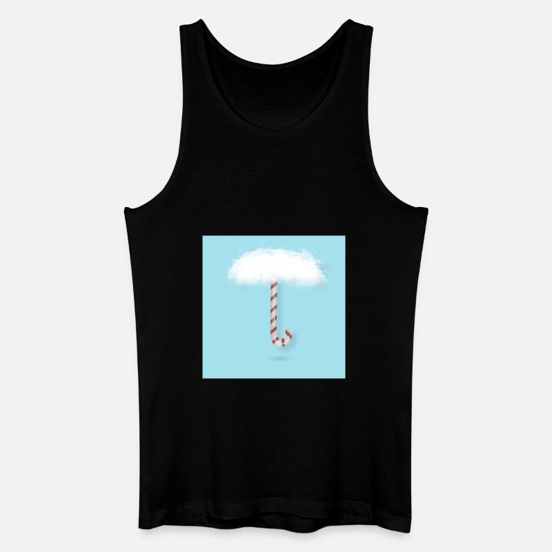 Zuckerstange mit Wolken - Männer Bio Tank Top - Schwarz