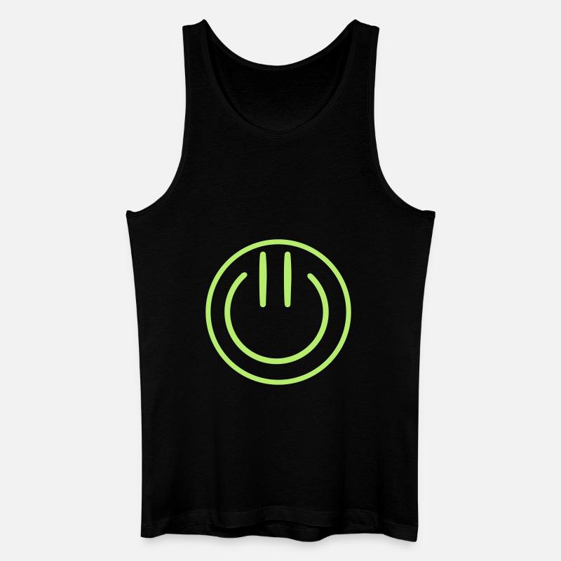 Smile on - Männer Bio Tank Top - Schwarz