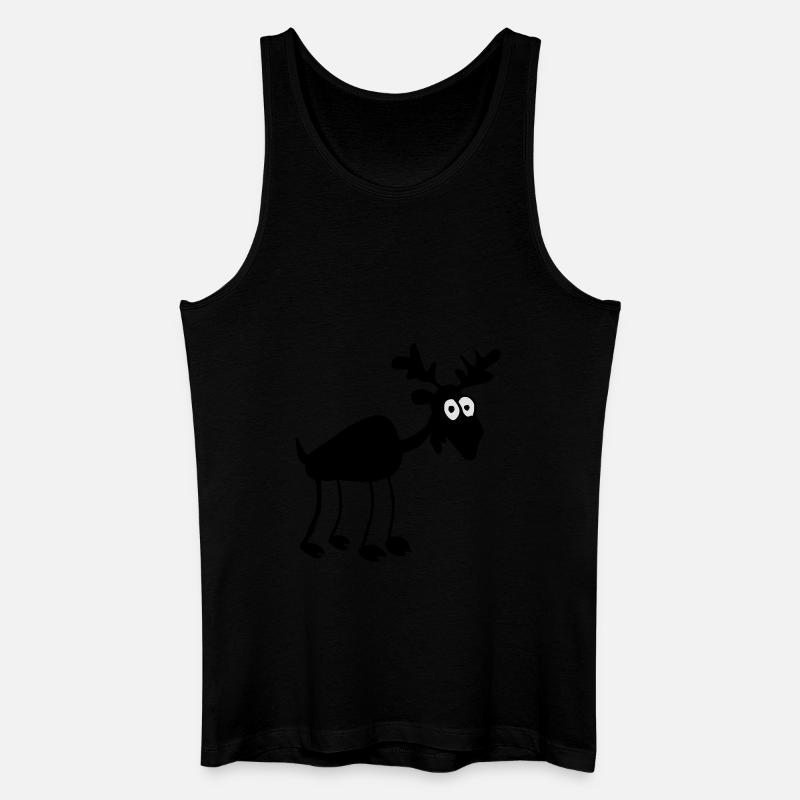 Elch - Männer Bio Tank Top - Schwarz