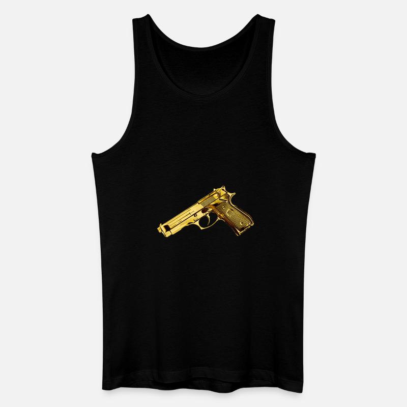 gun - Männer Bio Tank Top - Schwarz