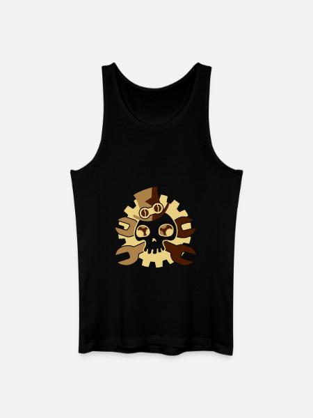 steampunk_skull_3c - Men’s Organic Tank Top - black