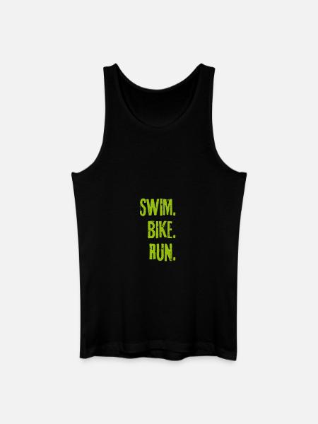 SWIM BIKE RUN - Men’s Organic Tank Top - black