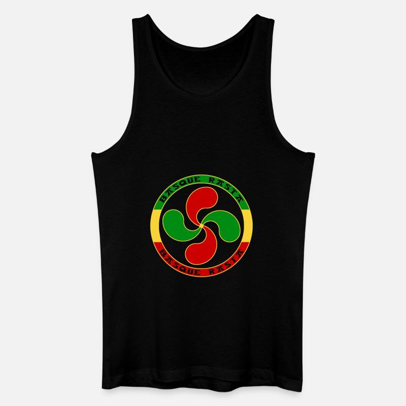 rasta Baskenquer - Männer Bio Tank Top - Schwarz