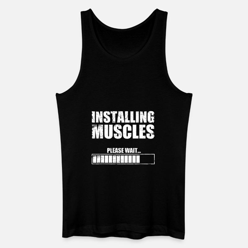 installing muscles - Männer Bio Tank Top - Schwarz