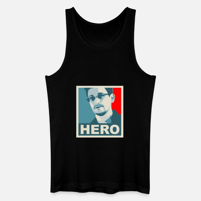 snowden - Männer Bio Tank Top - Schwarz