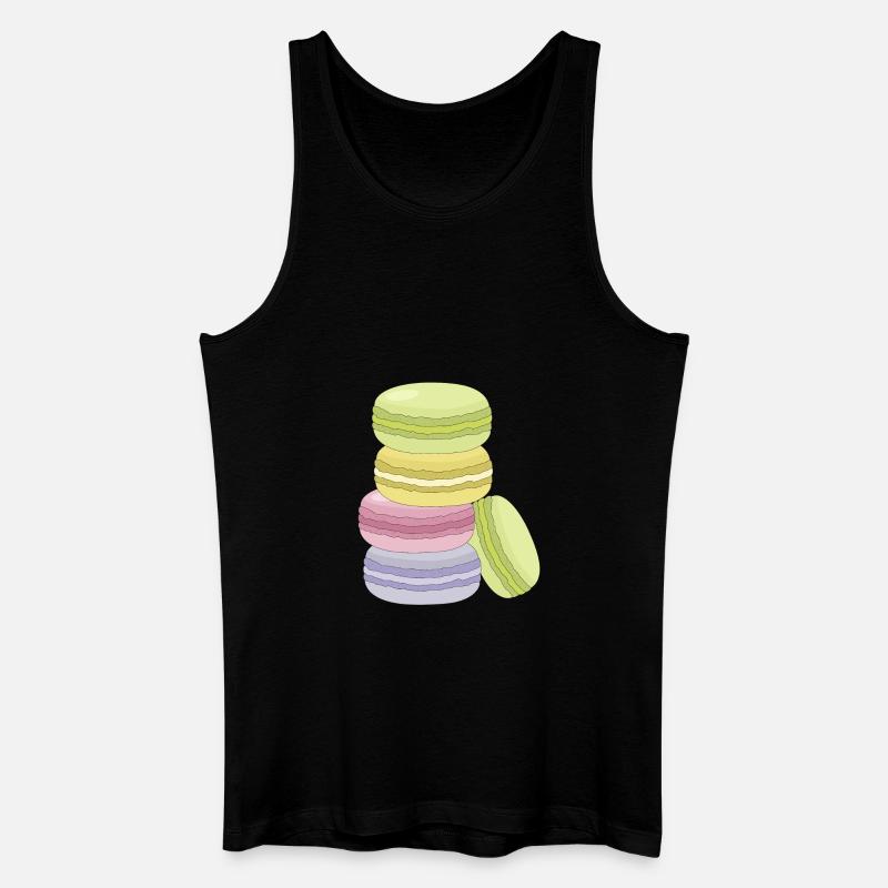 Zuckersüße, bunte Macarons - Männer Bio Tank Top - Schwarz
