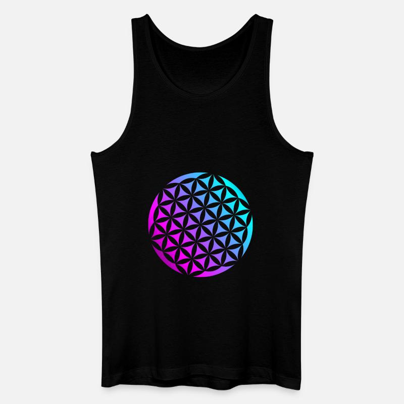 Blume des Lebens - Männer Bio Tank Top - Schwarz