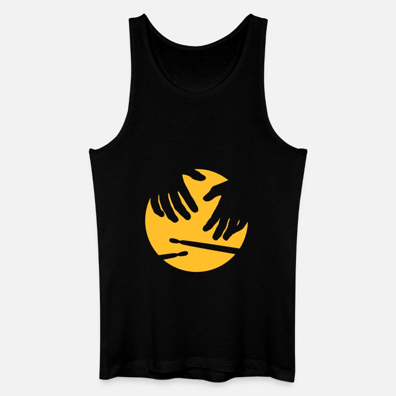 percussion - Männer Bio Tank Top - Schwarz