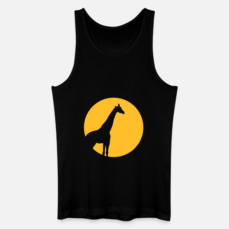 Giraffe - Männer Bio Tank Top - Schwarz