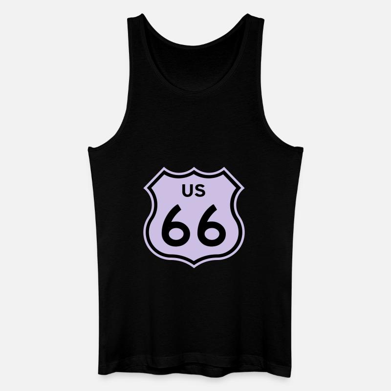Route66 - Männer Bio Tank Top - Schwarz