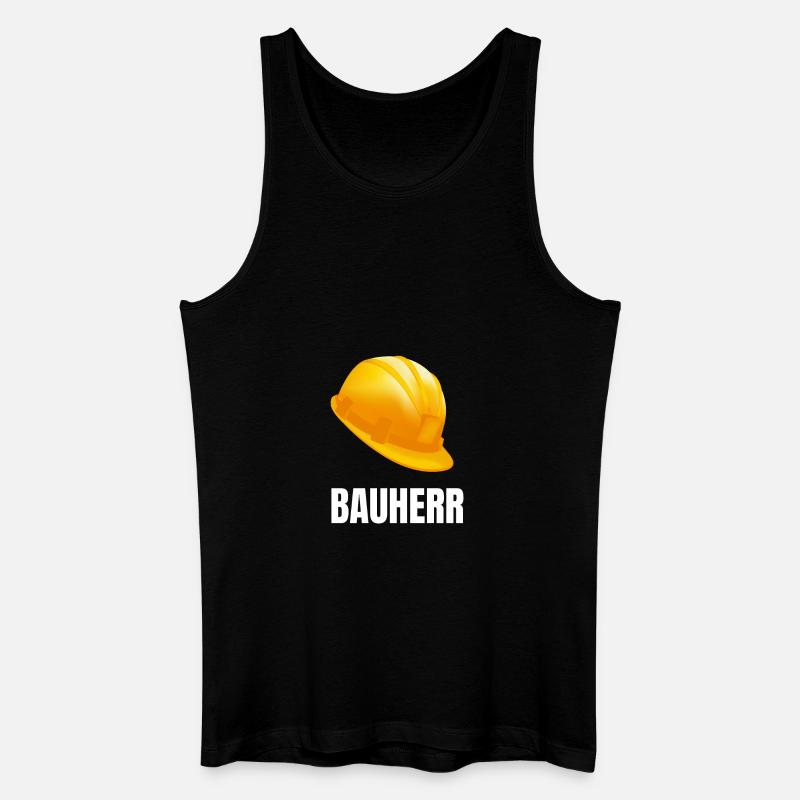 Bauherr Bauhelm - Männer Bio Tank Top - Schwarz