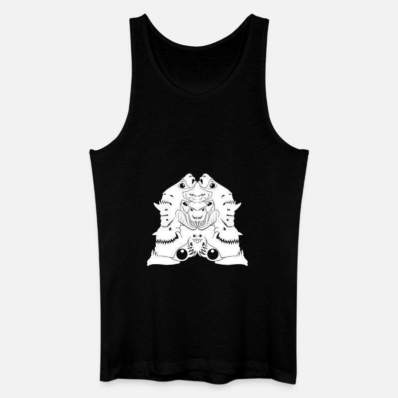 The Monster White - Männer Bio Tank Top - Schwarz