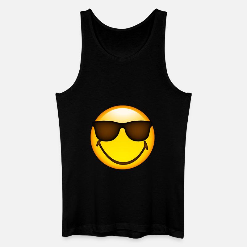 Smiley Glossy Sunglasses - Männer Bio Tank Top - Schwarz