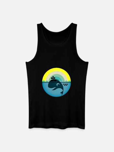 Whale - Men’s Organic Tank Top - black
