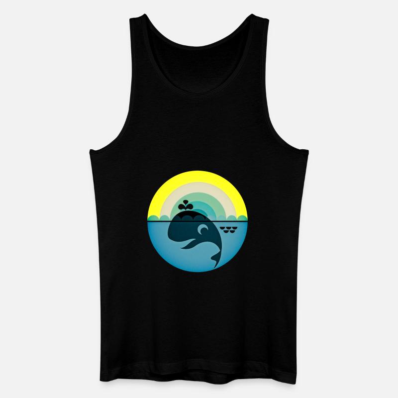 Wal - Männer Bio Tank Top - Schwarz