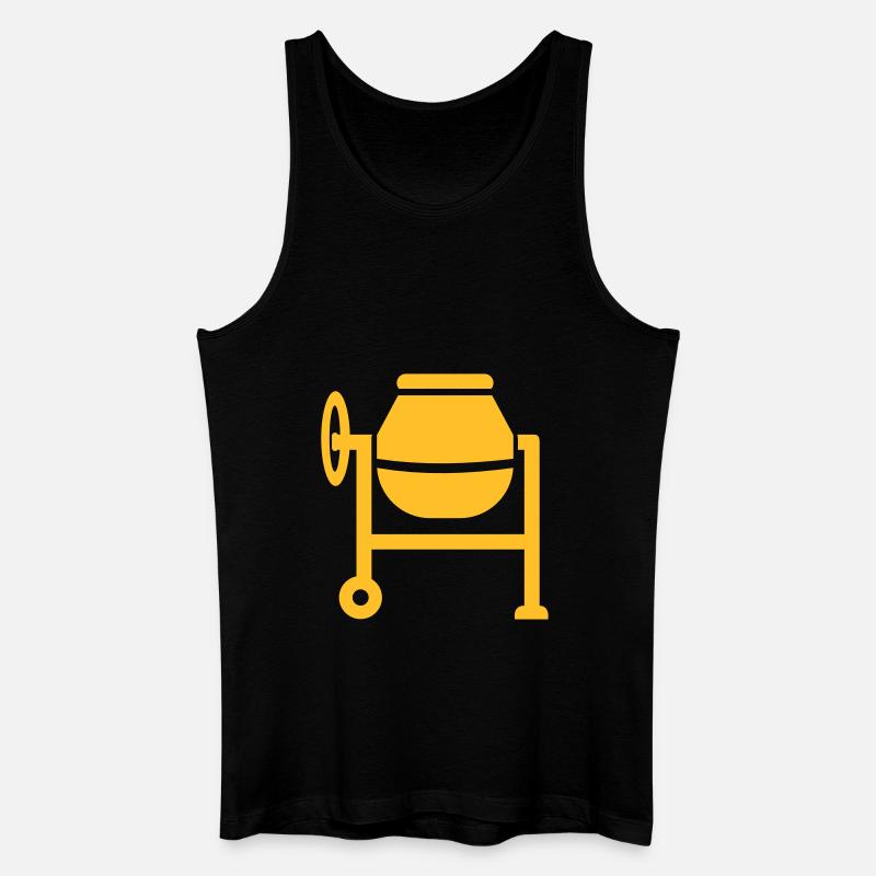 Betonbauer - Männer Bio Tank Top - Schwarz