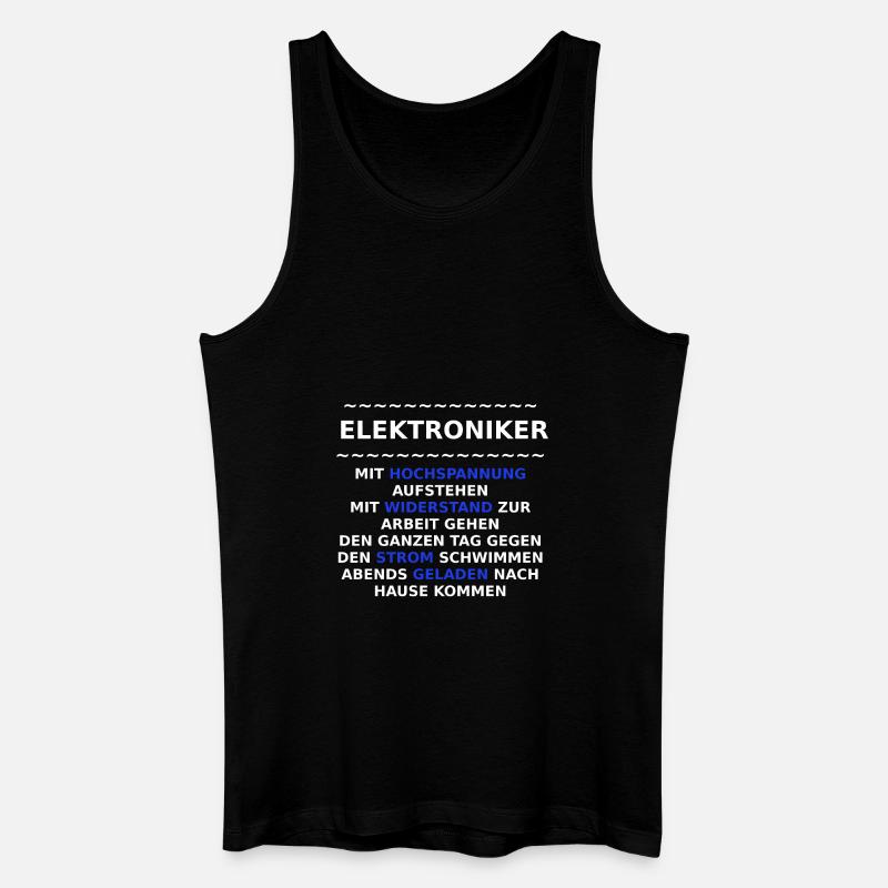 elektroniker sprüche - Männer Bio Tank Top - Schwarz