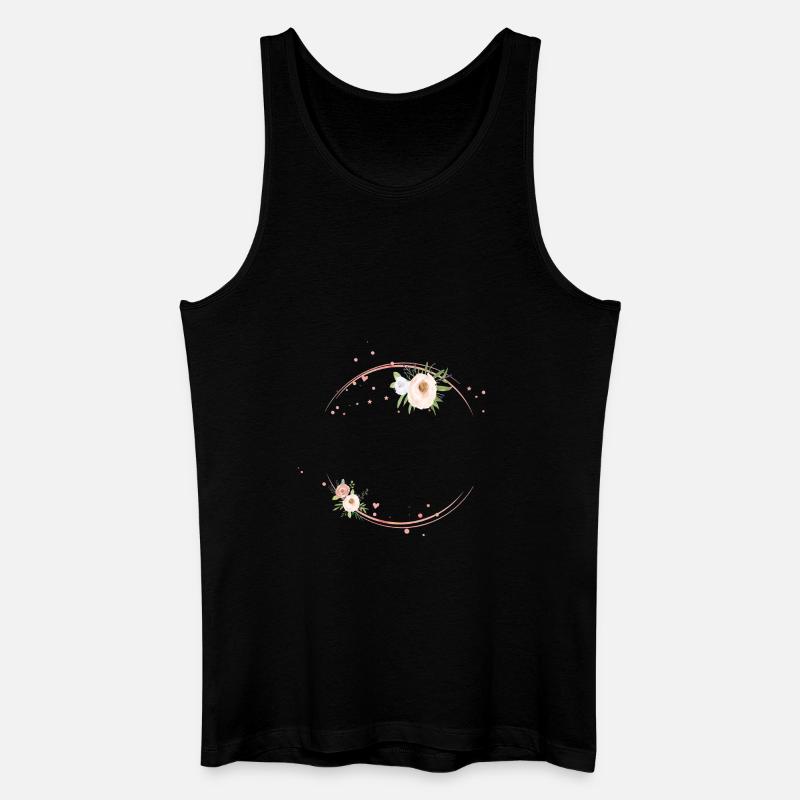 flower circle - Männer Bio Tank Top - Schwarz