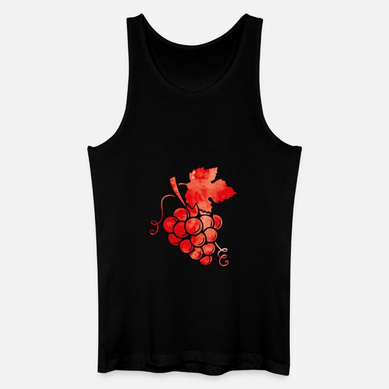 weintrauben wasserfarben rot - Männer Bio Tank Top - Schwarz