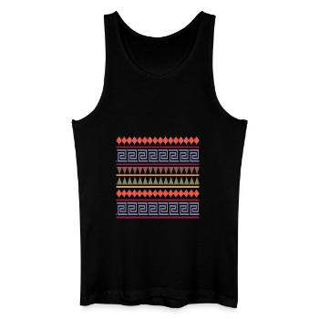 Motif Indiens - Débardeur bio Homme - noir - Devant