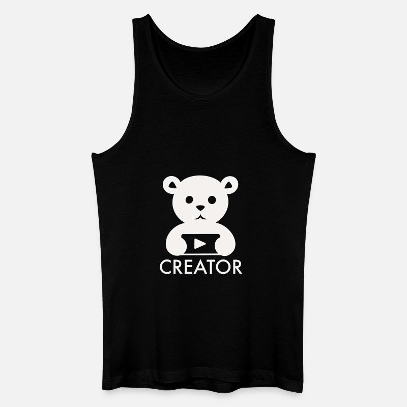 Teddybär Creator YouTube - Männer Bio Tank Top - Schwarz