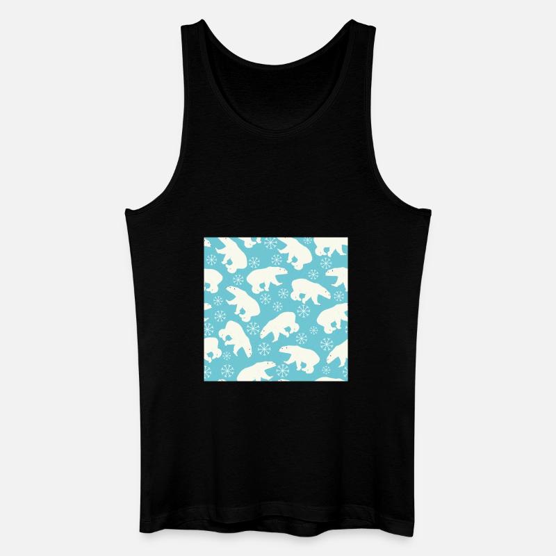 Eisbär - Männer Bio Tank Top - Schwarz
