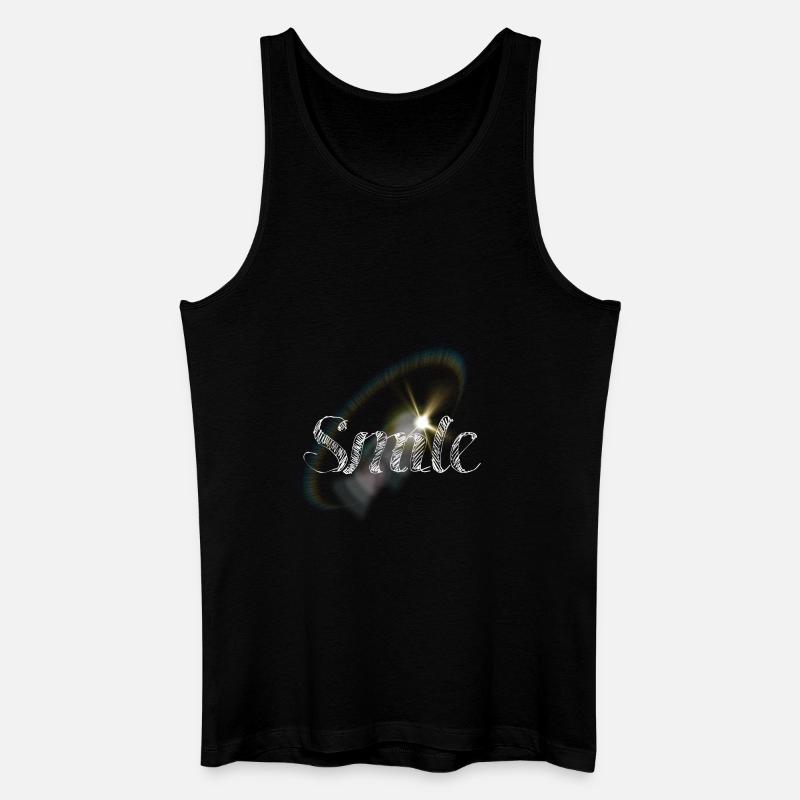 Lächeln Stern - Männer Bio Tank Top - Schwarz
