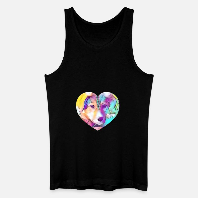 Hund - Männer Bio Tank Top - Schwarz
