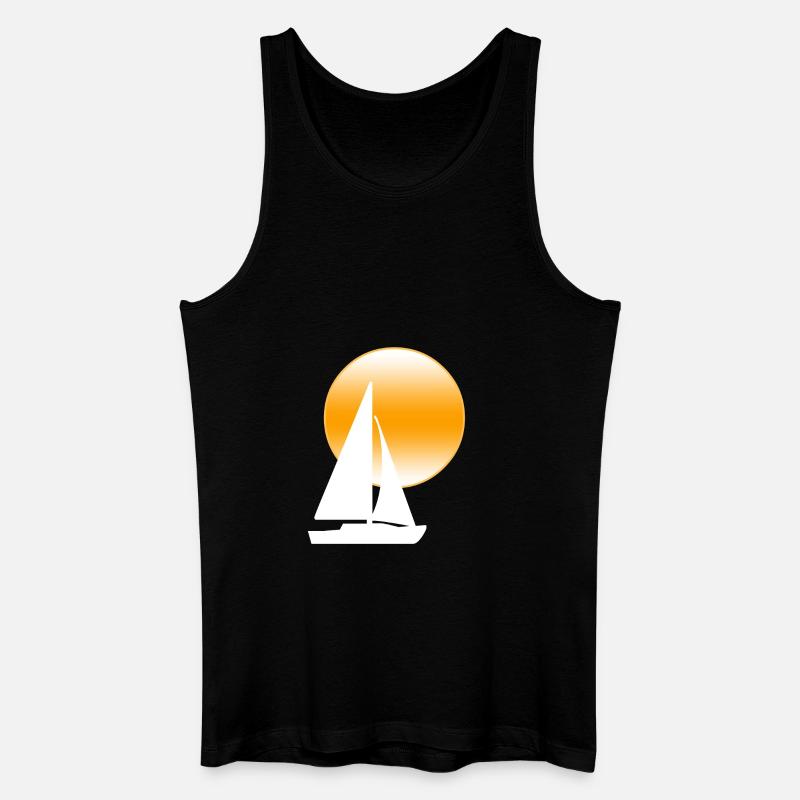 Segeln - Männer Bio Tank Top - Schwarz