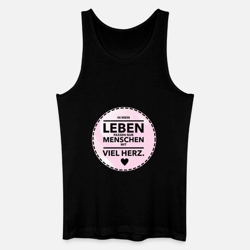 Leben - Männer Bio Tank Top - Schwarz