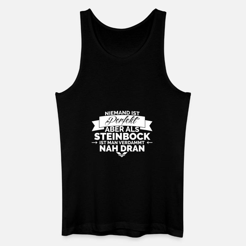 STERNZEICHEN STEINBOCK - Männer Bio Tank Top - Schwarz