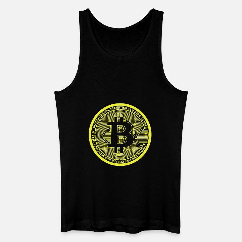A Bitcoin - Männer Bio Tank Top - Schwarz