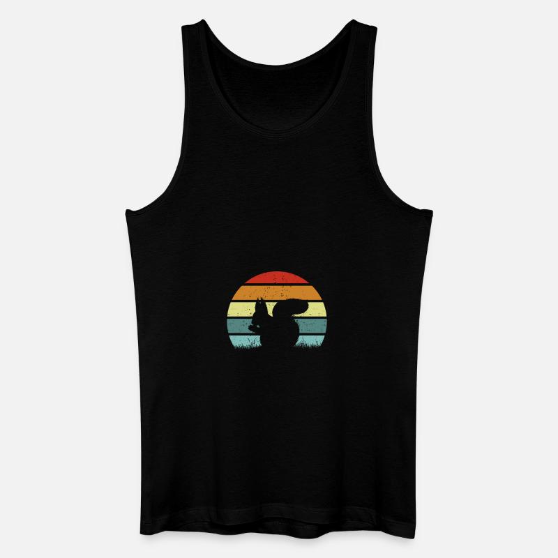 Eichhörnchen Retro - Männer Bio Tank Top - Schwarz