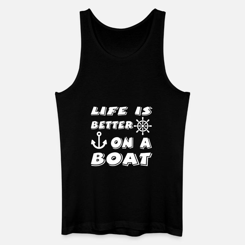 Segeln - Männer Bio Tank Top - Schwarz