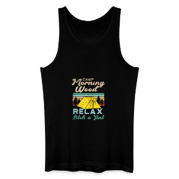 Camp Morning Wood - Männer Bio Tank Top - Schwarz - Vorne