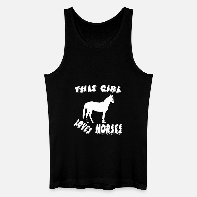 Pferd - Männer Bio Tank Top - Schwarz