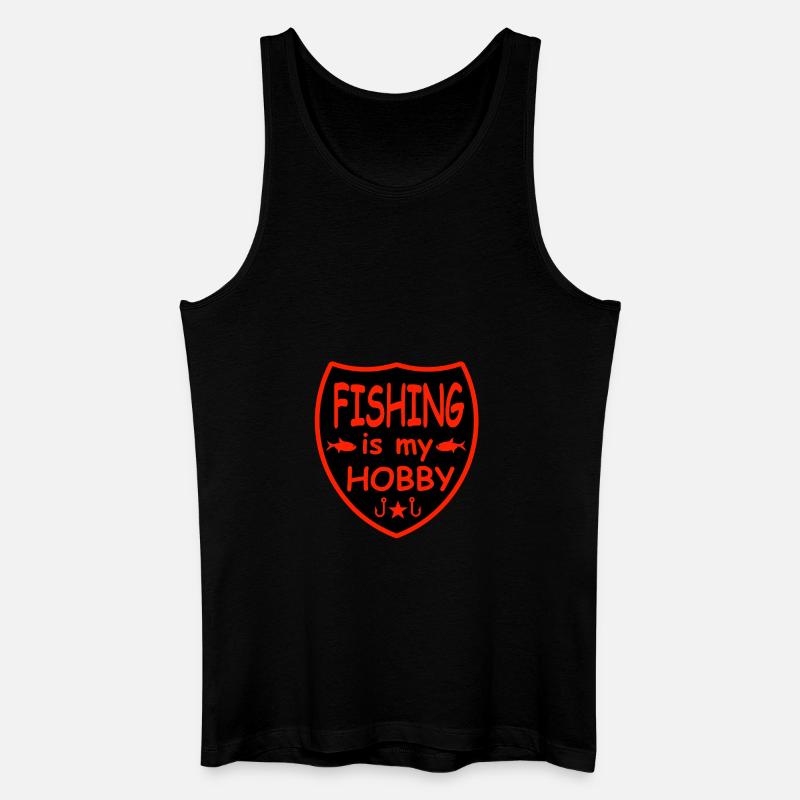 Angeln - Männer Bio Tank Top - Schwarz