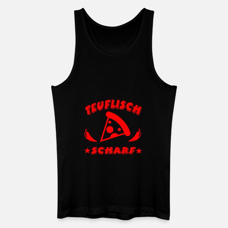 Pizza - Männer Bio Tank Top - Schwarz